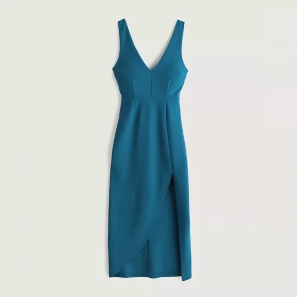 Abercrombie & Fitch Teal Sleeveless VNeck Midi Dress Size XLP